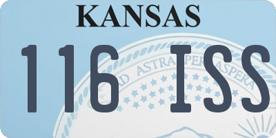 KS license plate 116ISS