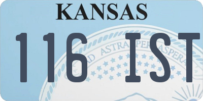 KS license plate 116IST