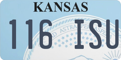 KS license plate 116ISU