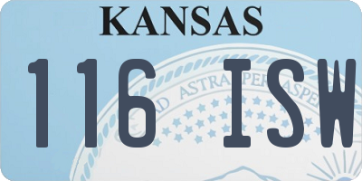 KS license plate 116ISW