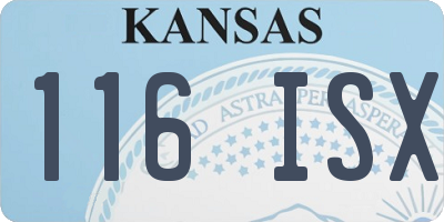KS license plate 116ISX