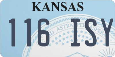 KS license plate 116ISY