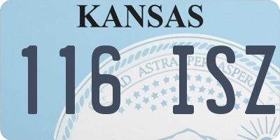 KS license plate 116ISZ
