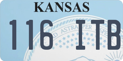 KS license plate 116ITB