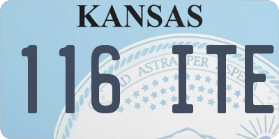 KS license plate 116ITE