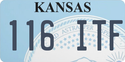 KS license plate 116ITF