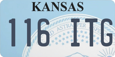 KS license plate 116ITG