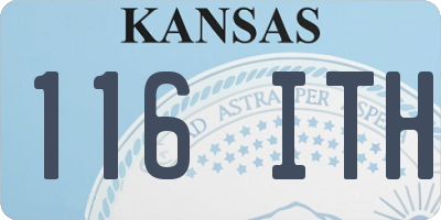 KS license plate 116ITH