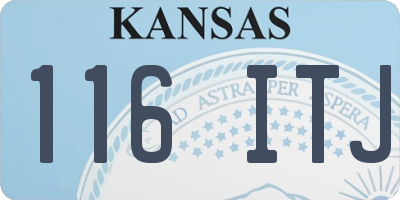 KS license plate 116ITJ