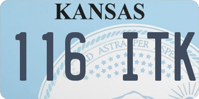 KS license plate 116ITK