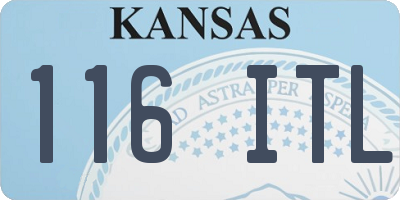 KS license plate 116ITL