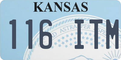 KS license plate 116ITM