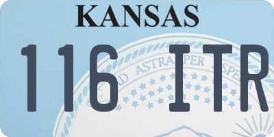 KS license plate 116ITR
