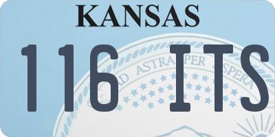 KS license plate 116ITS