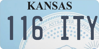 KS license plate 116ITY