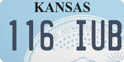 KS license plate 116IUB