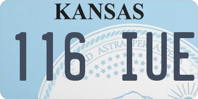 KS license plate 116IUE