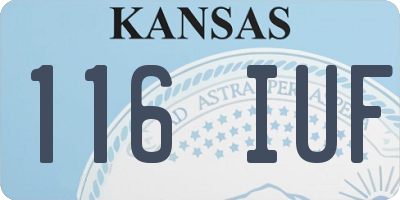 KS license plate 116IUF