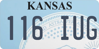 KS license plate 116IUG