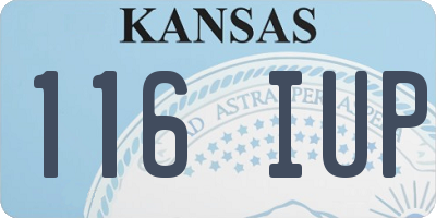 KS license plate 116IUP