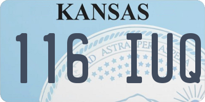 KS license plate 116IUQ