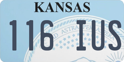 KS license plate 116IUS