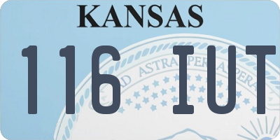 KS license plate 116IUT