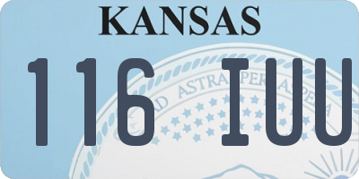 KS license plate 116IUU
