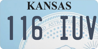 KS license plate 116IUV