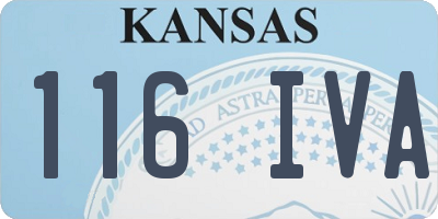 KS license plate 116IVA