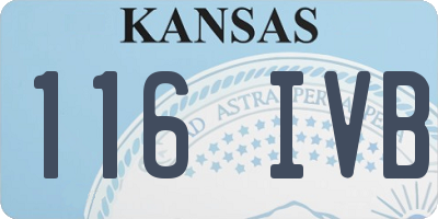 KS license plate 116IVB
