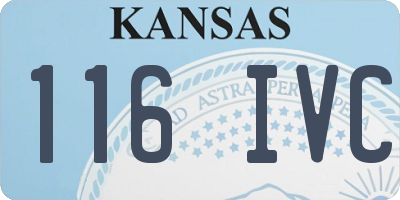 KS license plate 116IVC