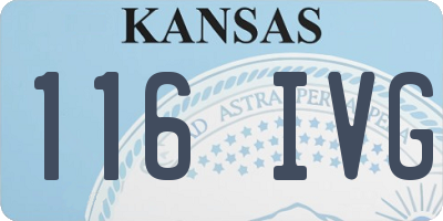 KS license plate 116IVG