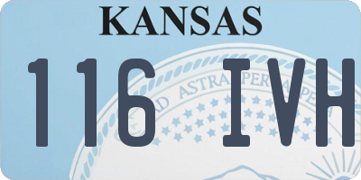 KS license plate 116IVH