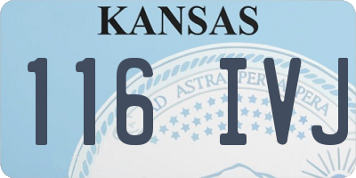 KS license plate 116IVJ