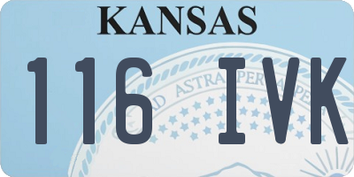 KS license plate 116IVK