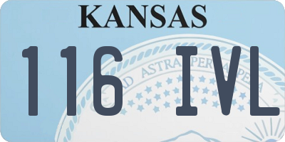 KS license plate 116IVL