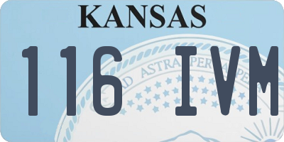 KS license plate 116IVM