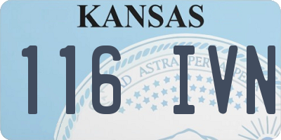 KS license plate 116IVN
