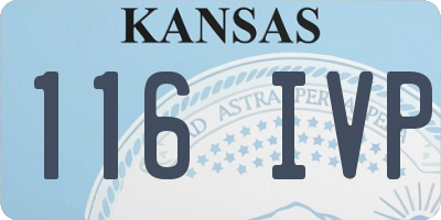 KS license plate 116IVP