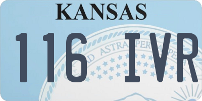 KS license plate 116IVR