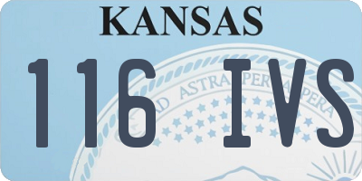KS license plate 116IVS
