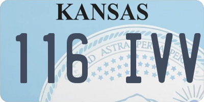 KS license plate 116IVV