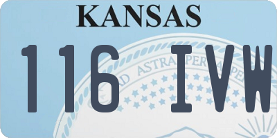 KS license plate 116IVW