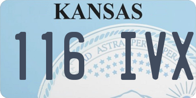 KS license plate 116IVX