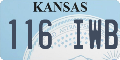KS license plate 116IWB