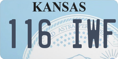 KS license plate 116IWF
