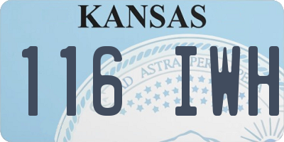 KS license plate 116IWH