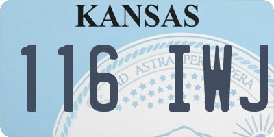 KS license plate 116IWJ