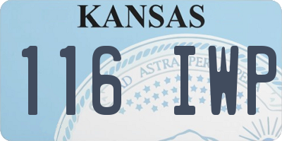 KS license plate 116IWP